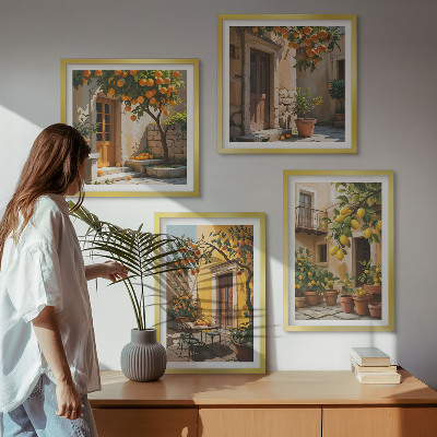 Multi-piece wall decor set Citrus fruits in the sun