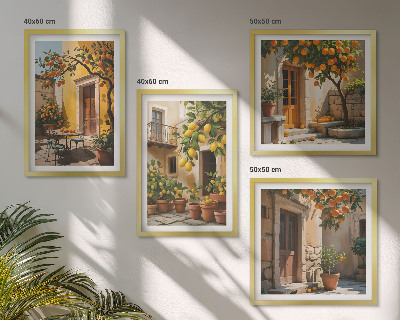 Multi-piece wall decor set Citrus fruits in the sun