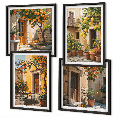 Multi-piece wall decor set Citrus fruits in the sun