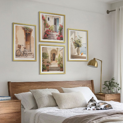 Wall art set Charming seaside streets