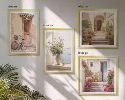 Wall art set Charming seaside streets