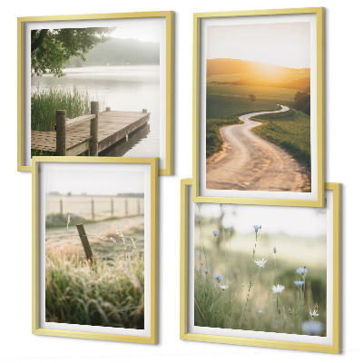 Multi-piece wall decor set Landscape meadow road west