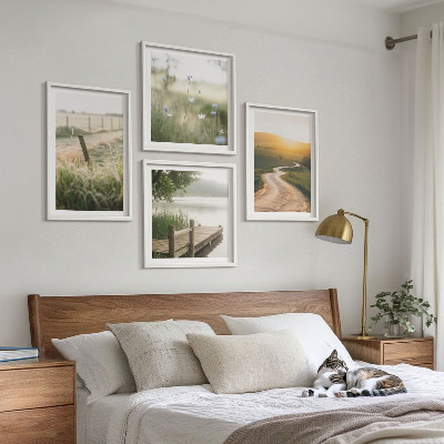 Multi-piece wall decor set Landscape meadow road west