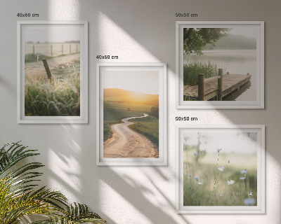 Multi-piece wall decor set Landscape meadow road west