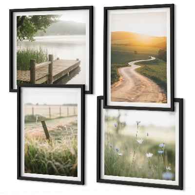Multi-piece wall decor set Landscape meadow road west