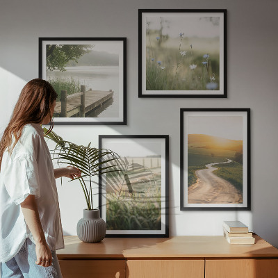 Multi-piece wall decor set Landscape meadow road west