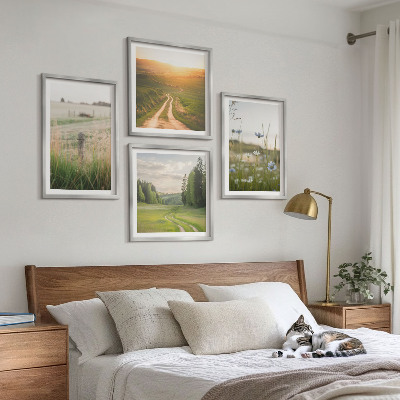 Wall art set Landscapes nature fields sun