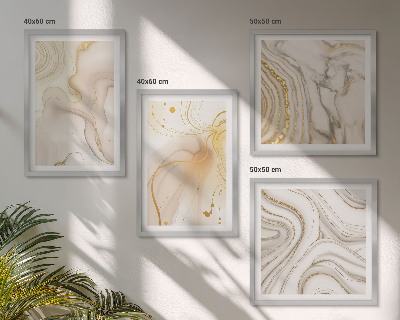 Set of 4 wall art pieces Subtle abstract patterns