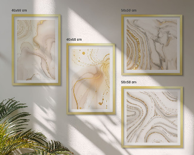 Set of 4 wall art pieces Subtle abstract patterns