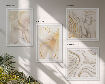 Set of 4 wall art pieces Subtle abstract patterns