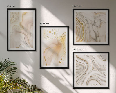 Set of 4 wall art pieces Subtle abstract patterns