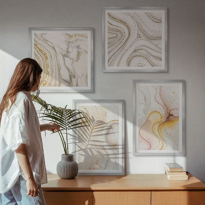 Multi-piece wall decor set Abstract warm patterns