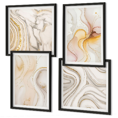 Multi-piece wall decor set Abstract warm patterns
