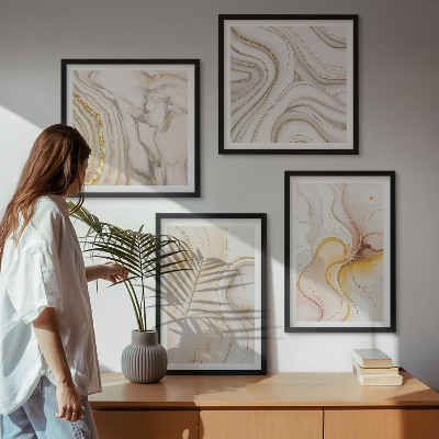 Multi-piece wall decor set Abstract warm patterns