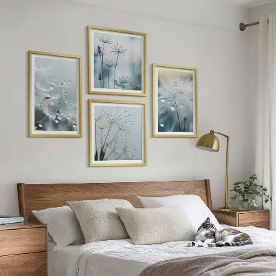Dewdrops on dandelions wall art set