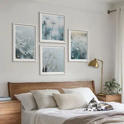 Dewdrops on dandelions wall art set