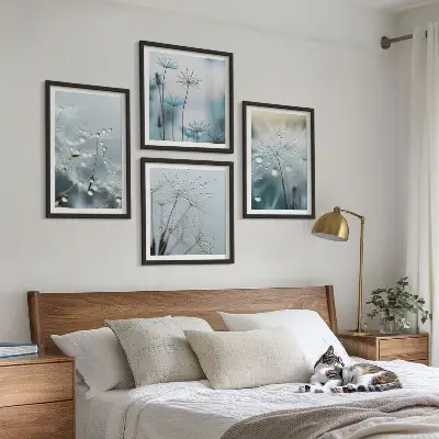 Dewdrops on dandelions wall art set