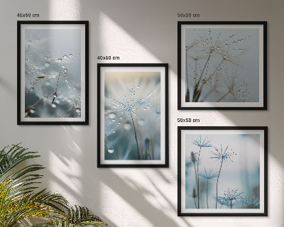 Wall art set Dewdrops on dandelions
