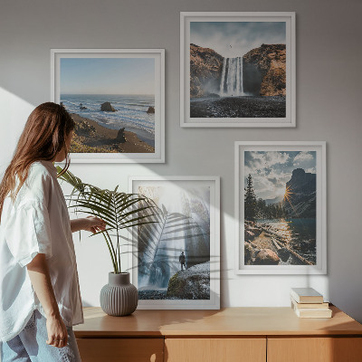 Multi-piece wall decor set Waterfalls mountains landscapes nature