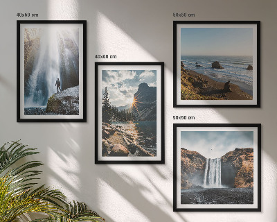 Multi-piece wall decor set Waterfalls mountains landscapes nature