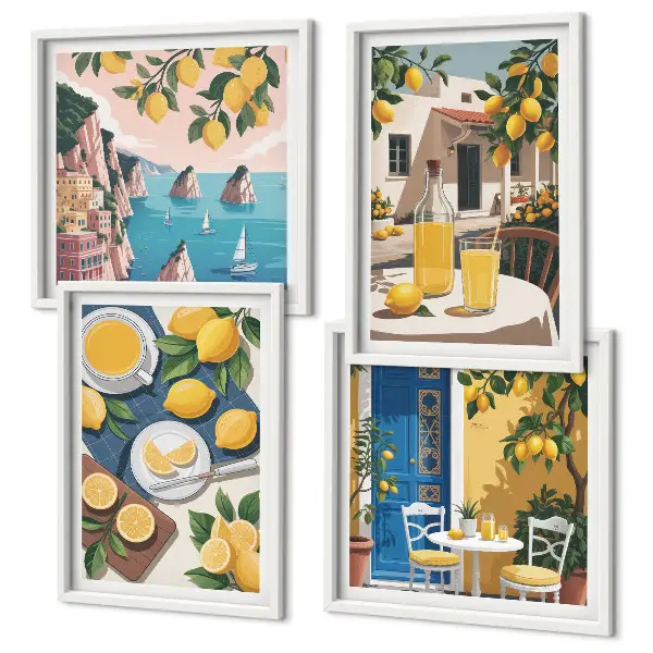 Patio Sun Lemonade wall art set of 4 pieces
