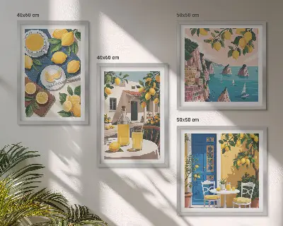 Patio Sun Lemonade wall art set of 4 pieces
