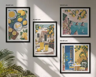 Patio Sun Lemonade wall art set of 4 pieces