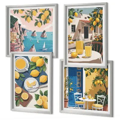 Patio Sun Lemonade wall art set of 4 pieces