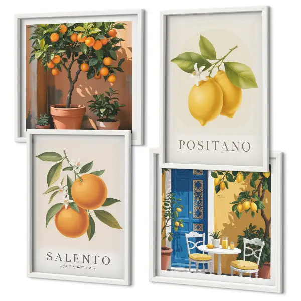 Amalfi lemons and oranges wall art set
