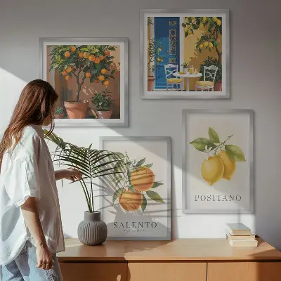 Amalfi lemons and oranges wall art set