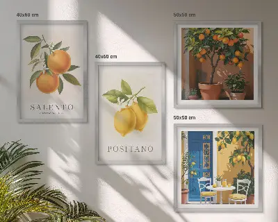 Amalfi lemons and oranges wall art set