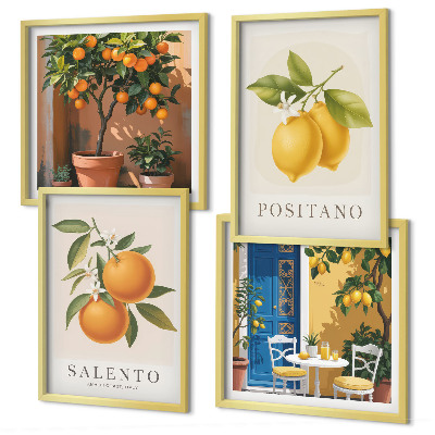 Wall art set Amalfi lemons and oranges