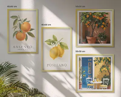 Amalfi lemons and oranges wall art set