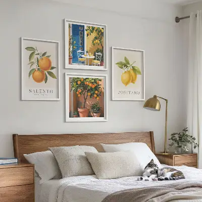 Amalfi lemons and oranges wall art set