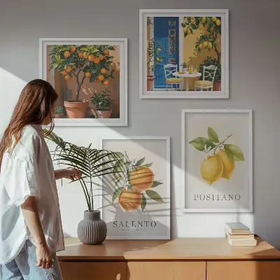 Amalfi lemons and oranges wall art set
