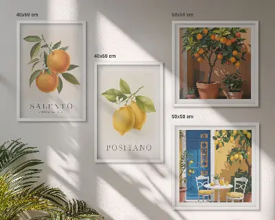 Amalfi lemons and oranges wall art set