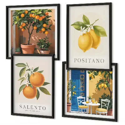 Amalfi lemons and oranges wall art set