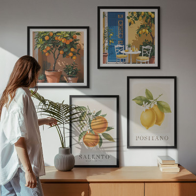 Wall art set Amalfi lemons and oranges