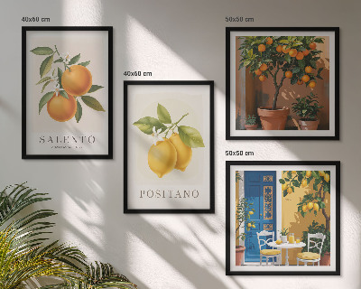 Wall art set Amalfi lemons and oranges