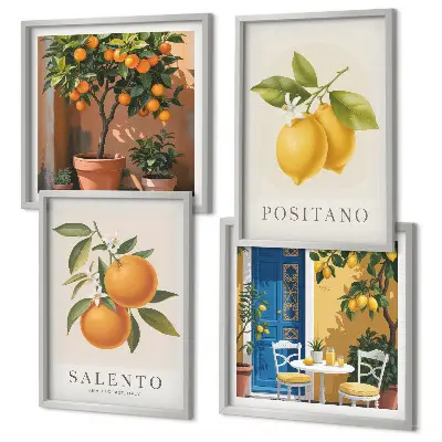 Amalfi lemons and oranges wall art set