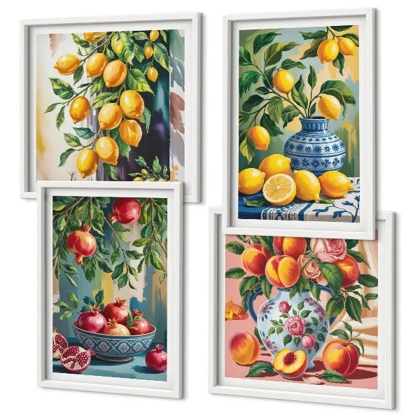 Fruit compositions wall art set of 4 pieces