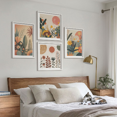 Multi-piece wall decor set Boho plant warm patterns