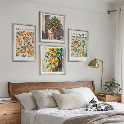 Wall art set Fruity citrus patterns