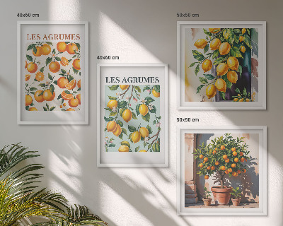 Wall art set Fruity citrus patterns