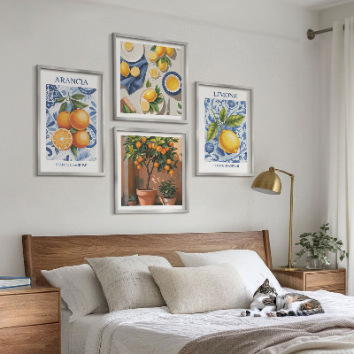 Multi-piece wall decor set Citrus Fruit Illustrations