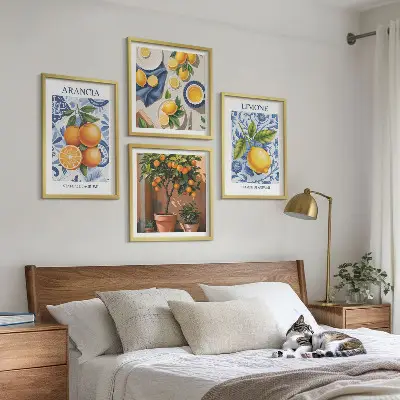 Citrus Fruit Illustrations multi-piece wall decor set