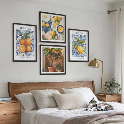 Multi-piece wall decor set Citrus Fruit Illustrations