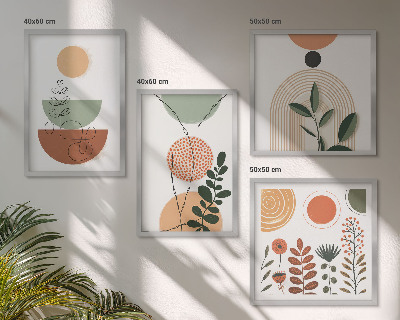 Multi-piece wall decor set Abstract plant shapes