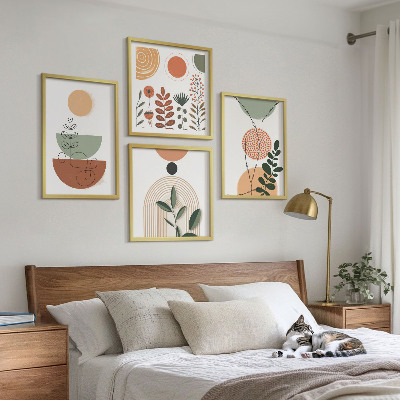 Multi-piece wall decor set Abstract plant shapes