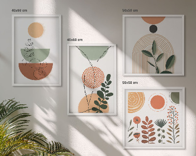 Multi-piece wall decor set Abstract plant shapes